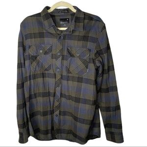 Tavik Plaid Button Down Flannel Top Size M